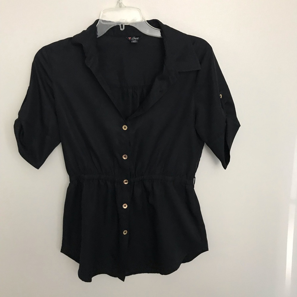 Express black button up